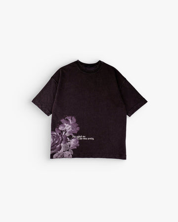 Timeless Beauty - Wine Washed Oversized T-shirt