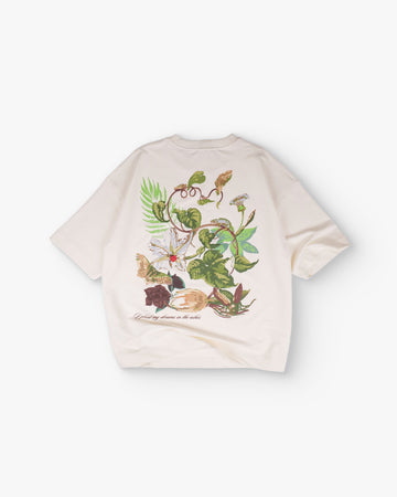 Bloom in Silence - Off White Oversized T-shirt