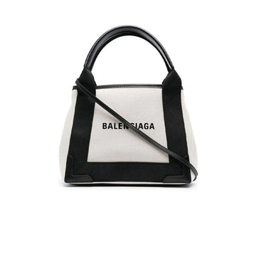 Balenciaga Navy Cabas Tote Bag XS 'Light Beige Black'