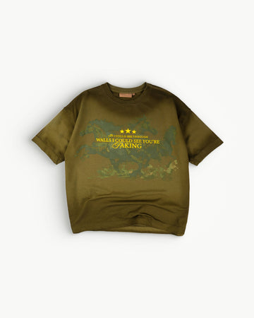 Faking Fades - Olive Fade Washed Oversized T-shirt