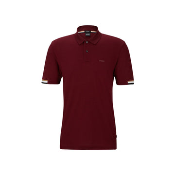 BOSS Pique Polo Regular Fit Cotton T-Shirt 'Wine'