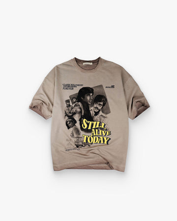 Khaaki Productions Limited Edition - Beige Pigment Washed Oversized T-shirt