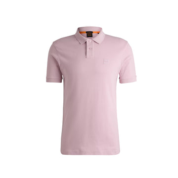 BOSS Extra slim fit stretch cotton shirt with logo tape 'Light Purple'