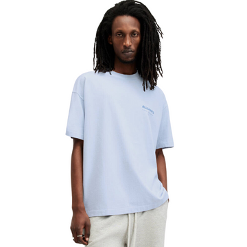 All Saints Access Oversized Crew Neck T-Shirt 'Bethel Blue'