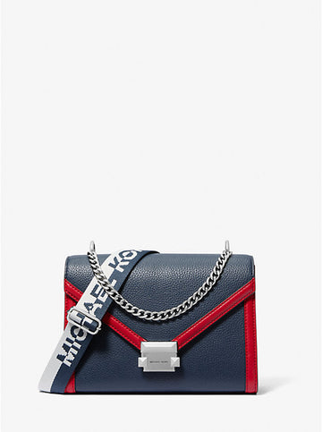 Whitney Medium Two-Tone Shoulder Bag Multi Navy