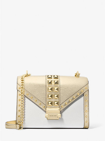 Whitney Medium Two-Tone Shoulder Bag Pl Gld Mulri