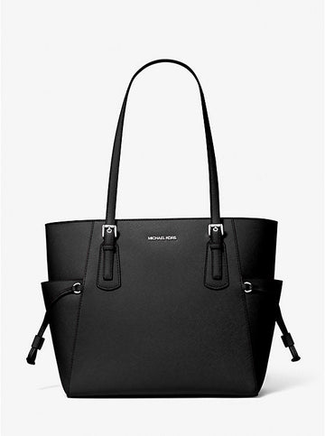 Voyager Large Saffiano Leather Tote Bag 'Black'