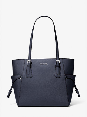 Voyager Large Saffiano Leather Tote Bag 'Navy'