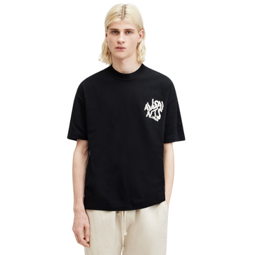 All Saints Orlando Logo Print Oversized T-Shirt 'Washed Black'