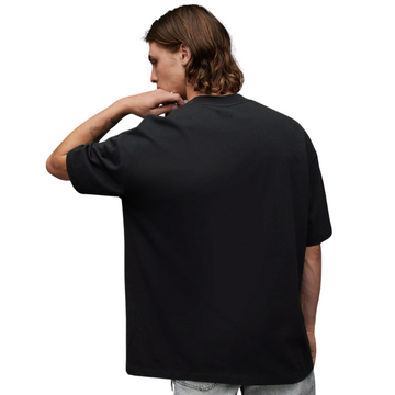 All Saints Halo Oversized Logo Crew Neck T-Shirt 'Jet Black'