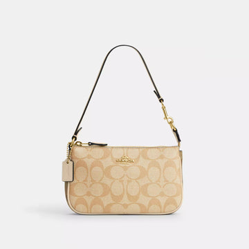 Coach Nolita 19 In Blocked Signature Canvas 'Gold/Light Khaki/Ivory Multi'