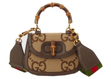 Gucci Mini Gg Bag With 'Bamboo Camel/Ebony'