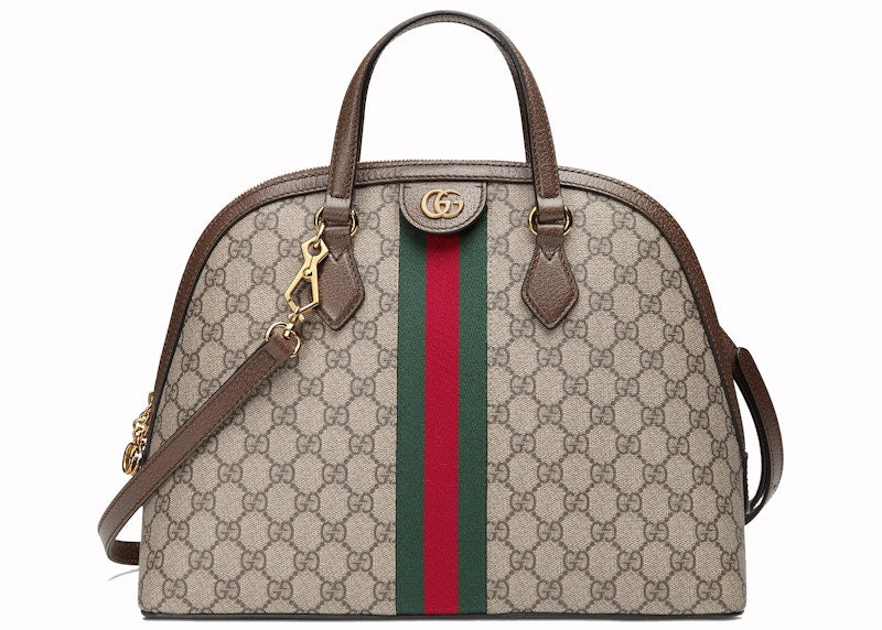Gucci Ophidia Top Handle Gg Supreme Medium 'Beige/Ebony'