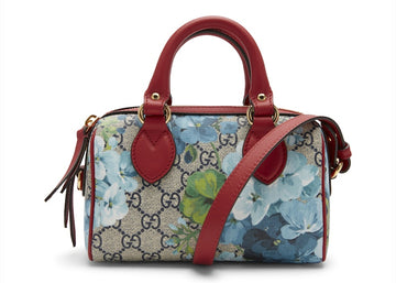 Gucci Top Handle Bag Blue Blooms Mini 'Beige/Ebony'