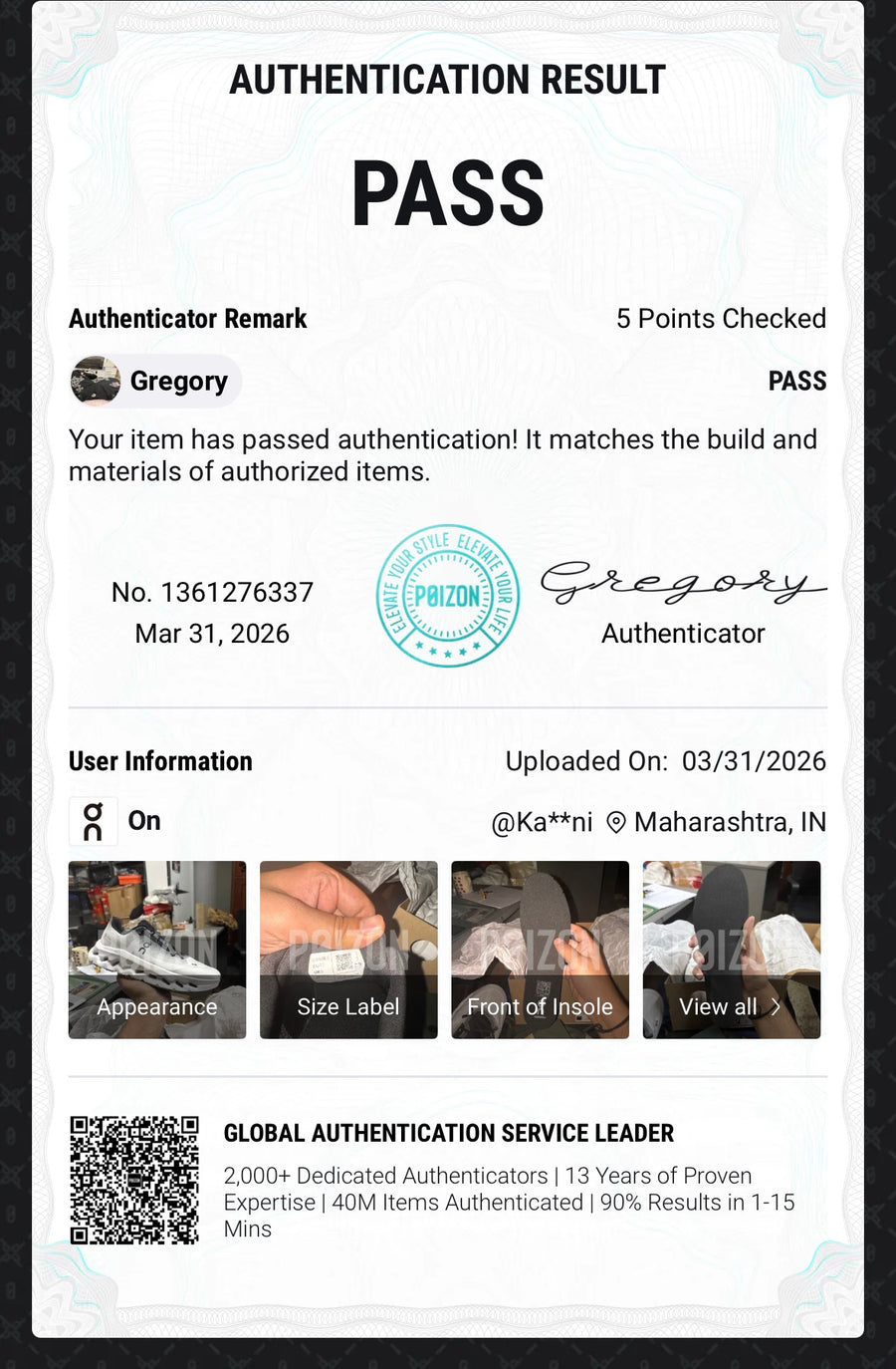 AUTHENTICITY CERTIFICATES PROVIDED WITH EVERY ORDER