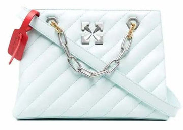 Off-White Jackhammer 25 Logo Plaque Tote Bag 'Light Blue'