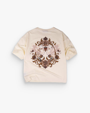 The Swan Opera - Off White Embroidered T-Shirt