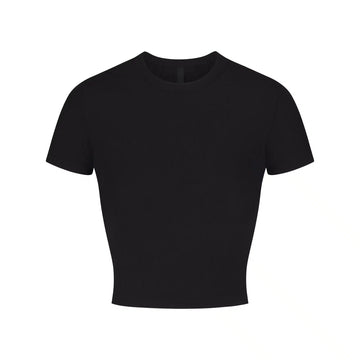 Skims Soft Lounge Cropped T-shirt Onyx