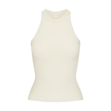 Skims Soft Lounge High Neck Tank Bone