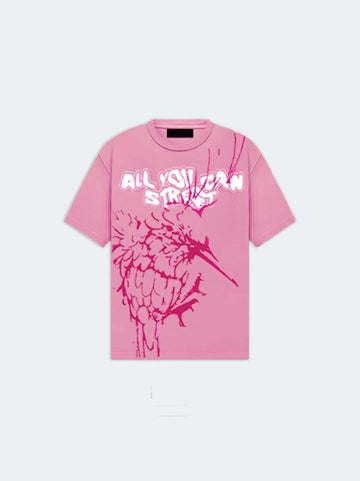 Pink Bird Oversized T-shirt- AYCS