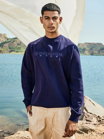 AYCS Quintessential Navy-Blue Luxury Sweatshirt