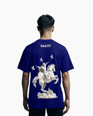 MIGHTY HORSE BLUE OVERSIZED T-SHIRT