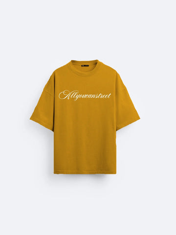 Yellow Butterfly Oversized T-Shirt-AYCS