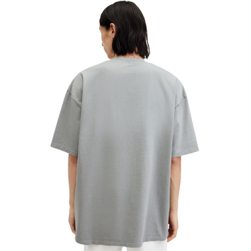 AllSaints Laser Cotton Oversized T-Shirt 'Skyline Grey'