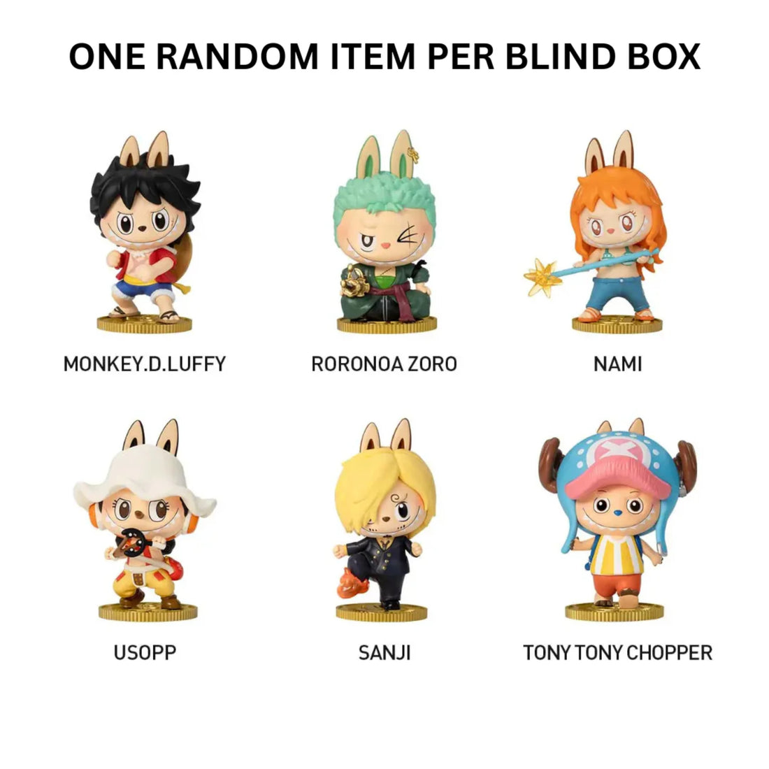 Pop Mart Labubu The Monsters x One Piece Series Single Blind Box (pack of 1)