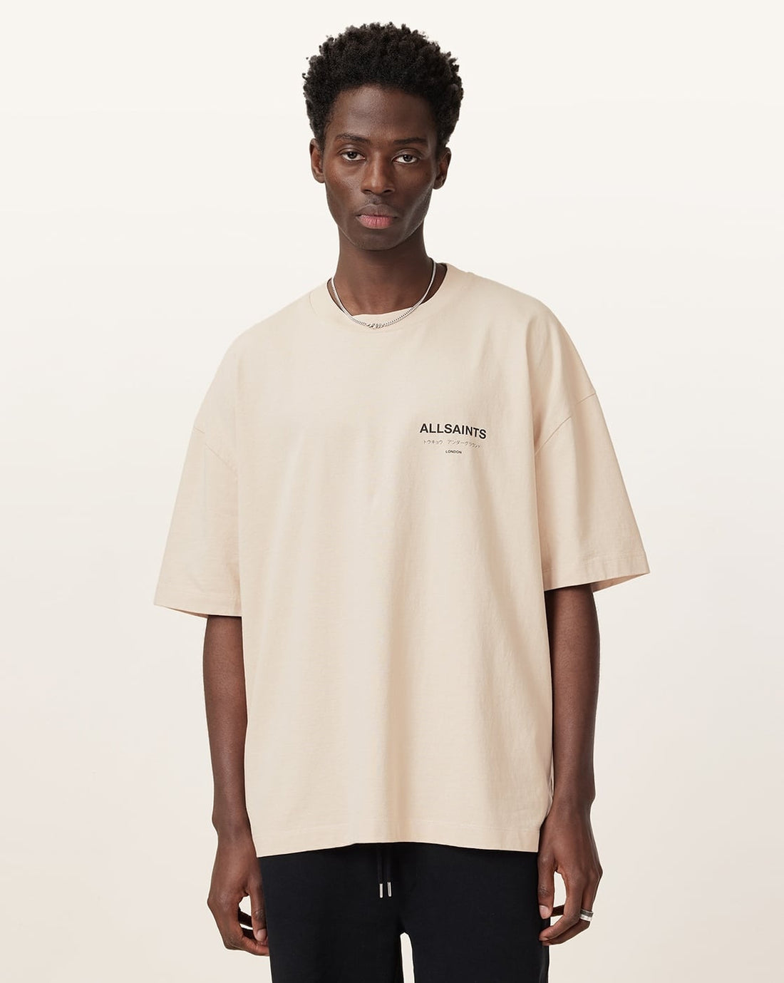 All Saints Underground Oversized Crew-Neck T-Shirt 'Off White'