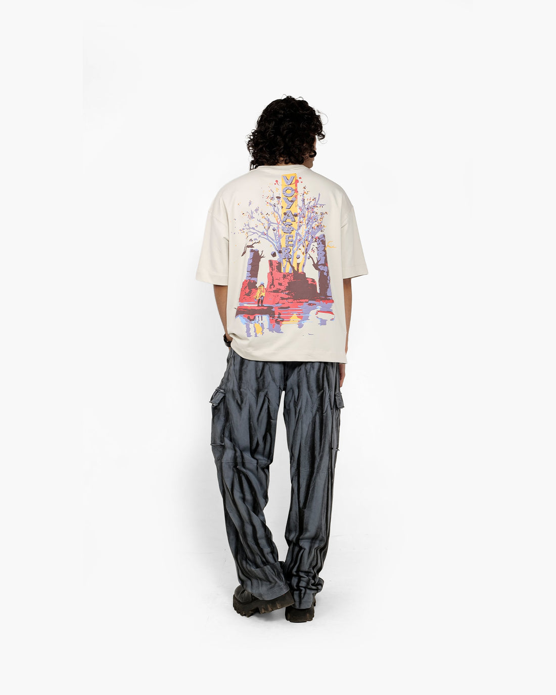 Voyager - Light Grey Oversized T-Shirt