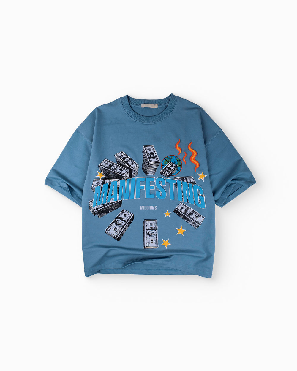 Manifesting - Blue Oversized T-shirt