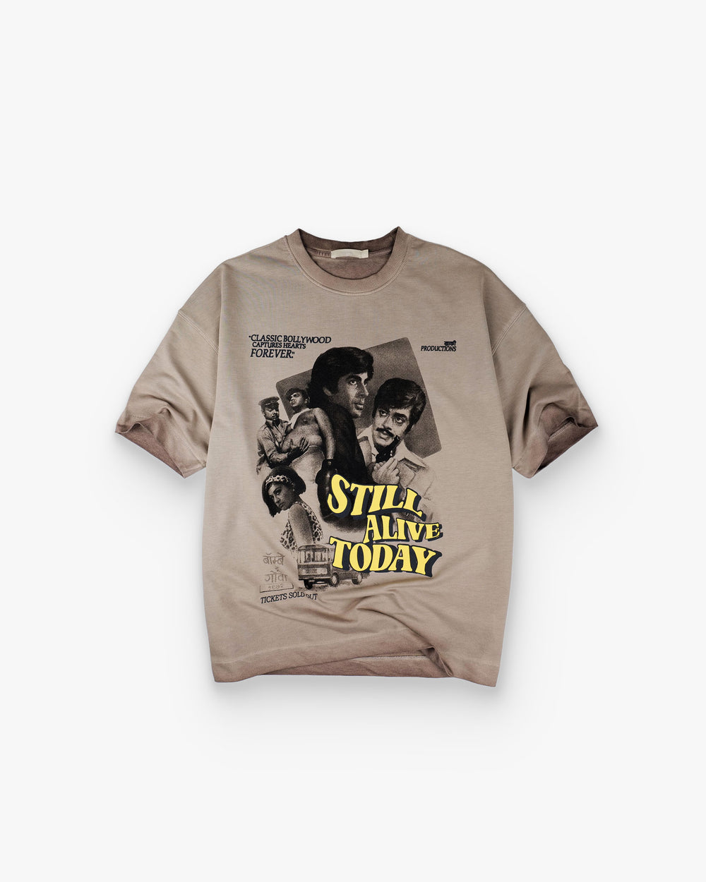 Khaaki Productions Limited Edition - Beige Pigment Washed Oversized T-shirt