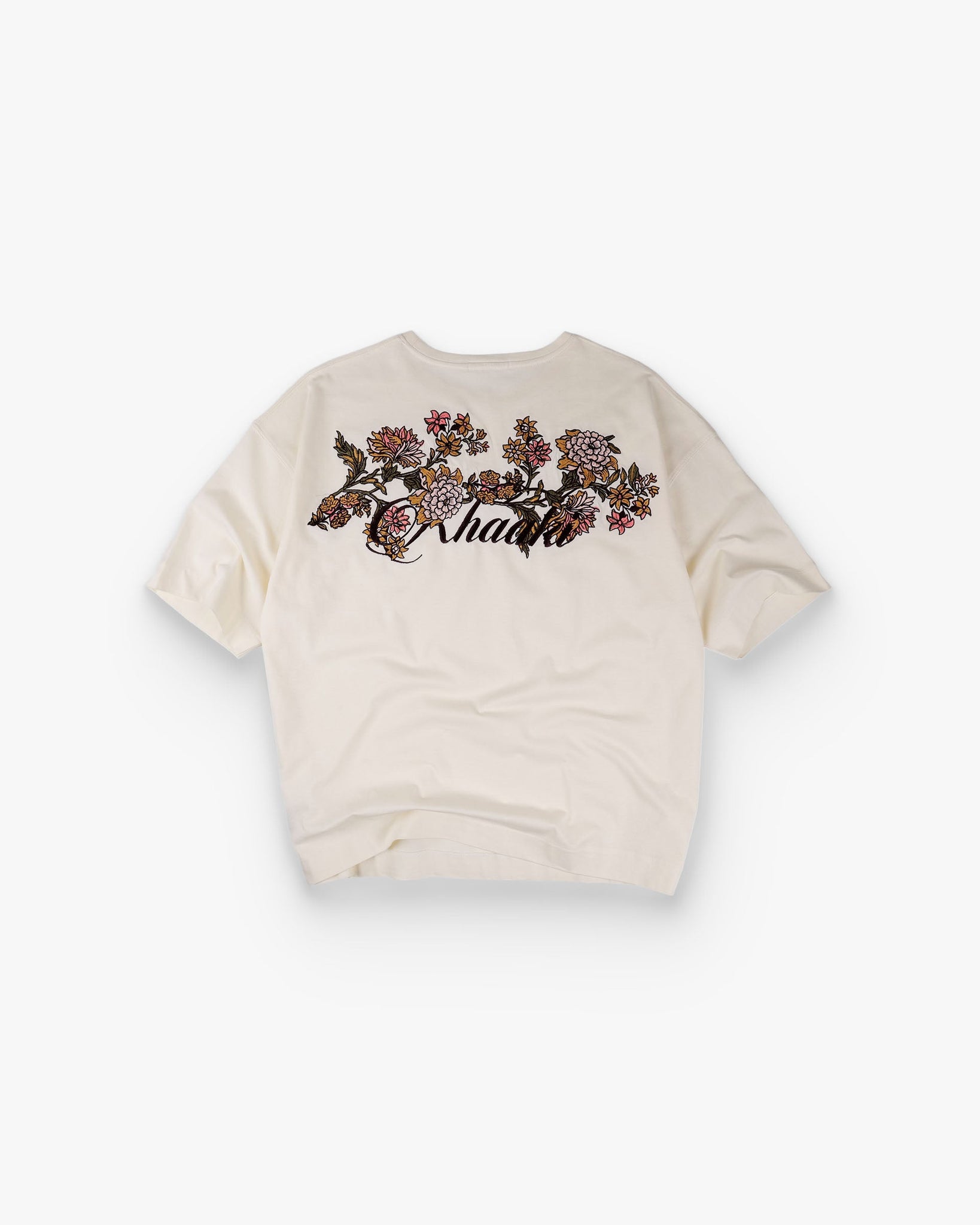 Fall For Me - Off-White Embroidered Oversized T-shirt