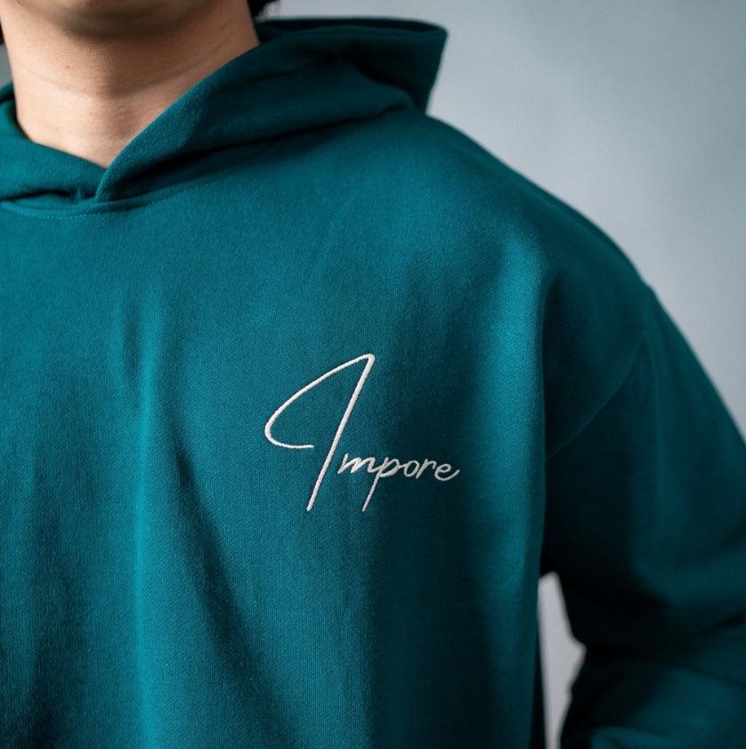 Green Embroidery Hoodie