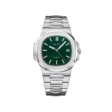 Seiko Mod Nautilus Metallic Green