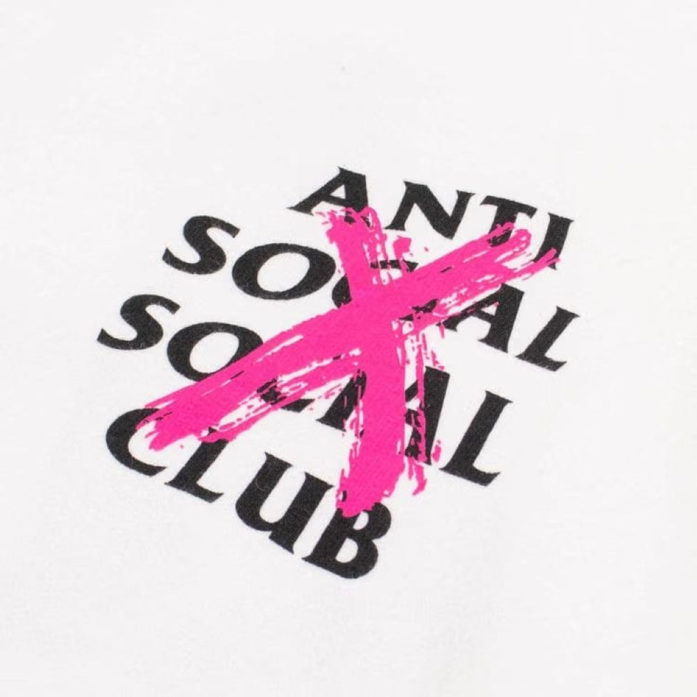 Anti Social Club logo with a pink 'X' on a white background
