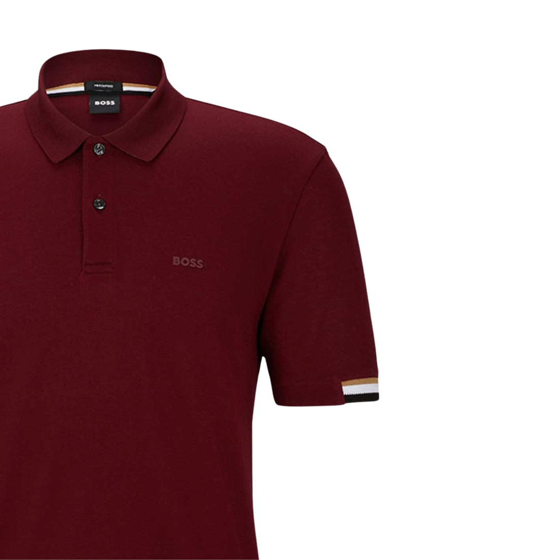 BOSS Pique Polo Regular Fit Cotton T-Shirt 'Wine'