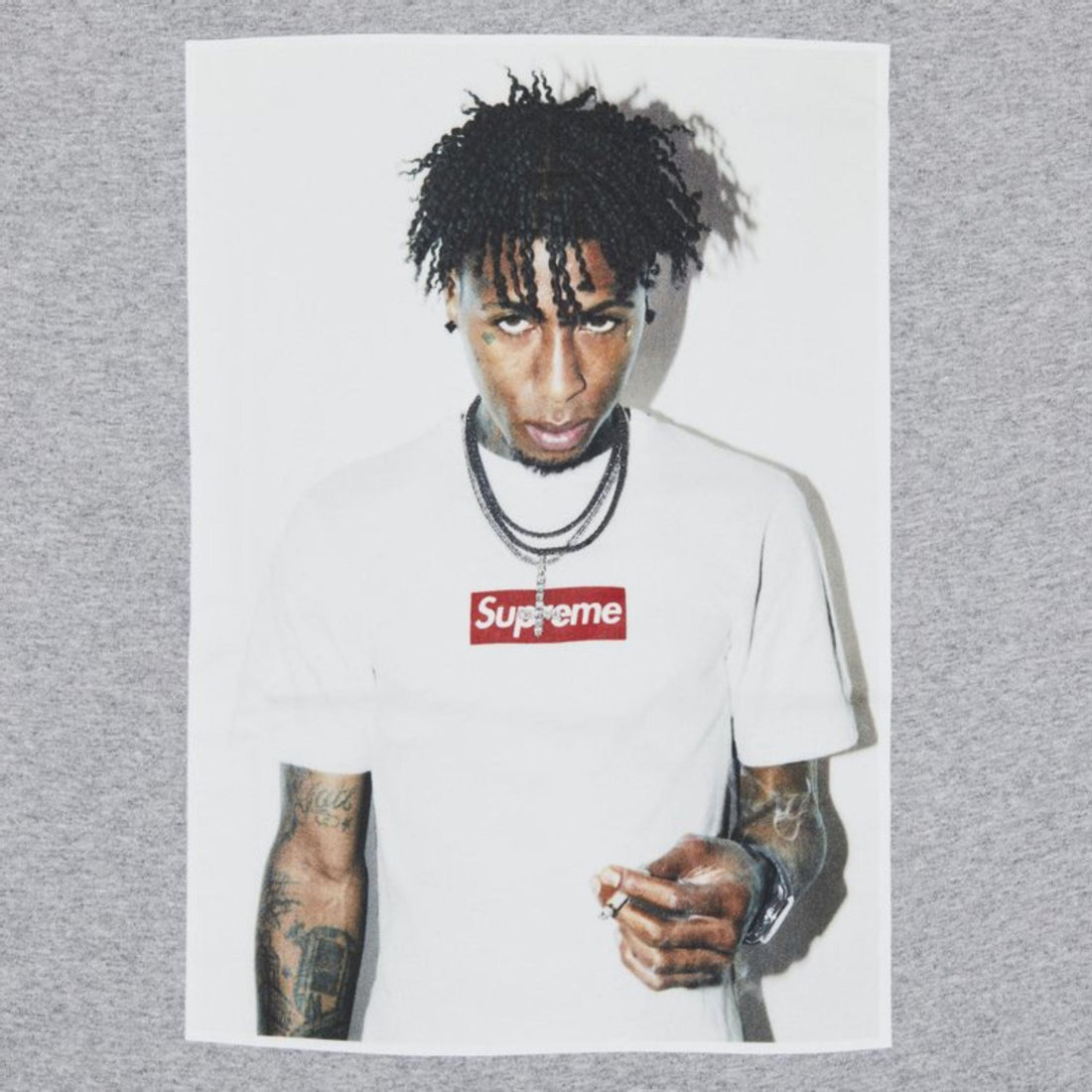 Supreme NBA Youngboy Tee 'Heather Grey'