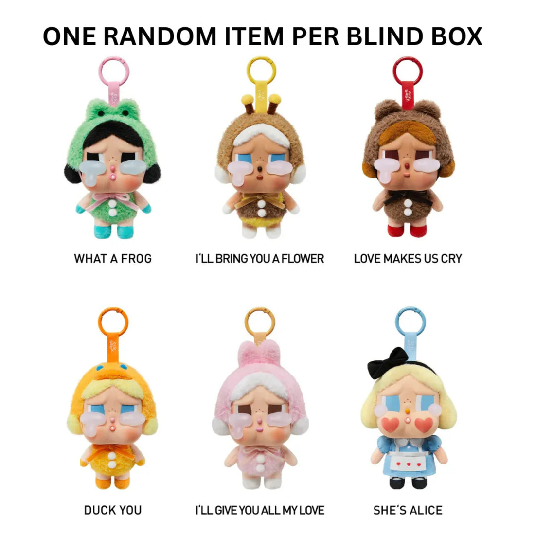 Pop Mart CryBaby Crying Again Series Vinyl Face Plush Single Blind Box (pack of 1)
