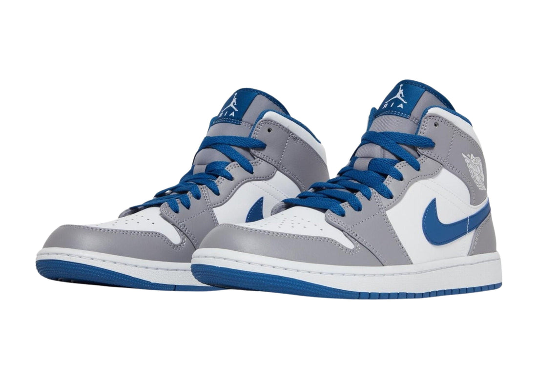 Air Jordan 1 Mid 'Cement True Blue'