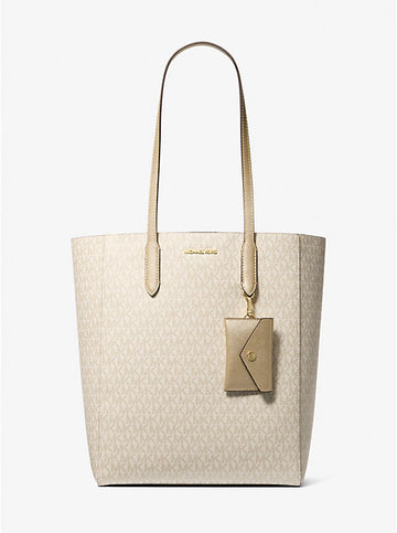 Vincent Large Signature Logo Tote Bag With Coin Pouch 'Pale Gold'