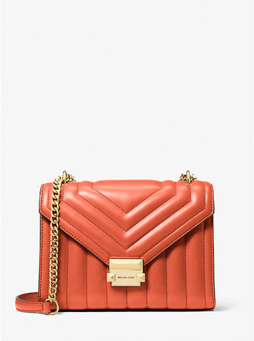 Whitney Medium Quilted Shoulder Bag 'Red Clay'