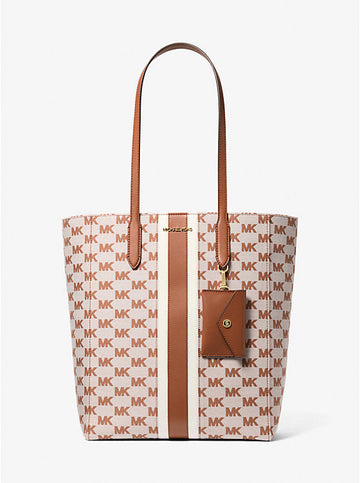 Vincent Large Jacquard Tote Bag With Card Case 'Luggage'