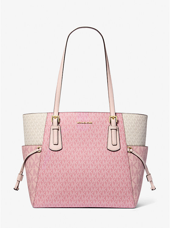 Voyager Large Color-Block Signature Logo Tote Bag 'Pwd Blsh Mlt'