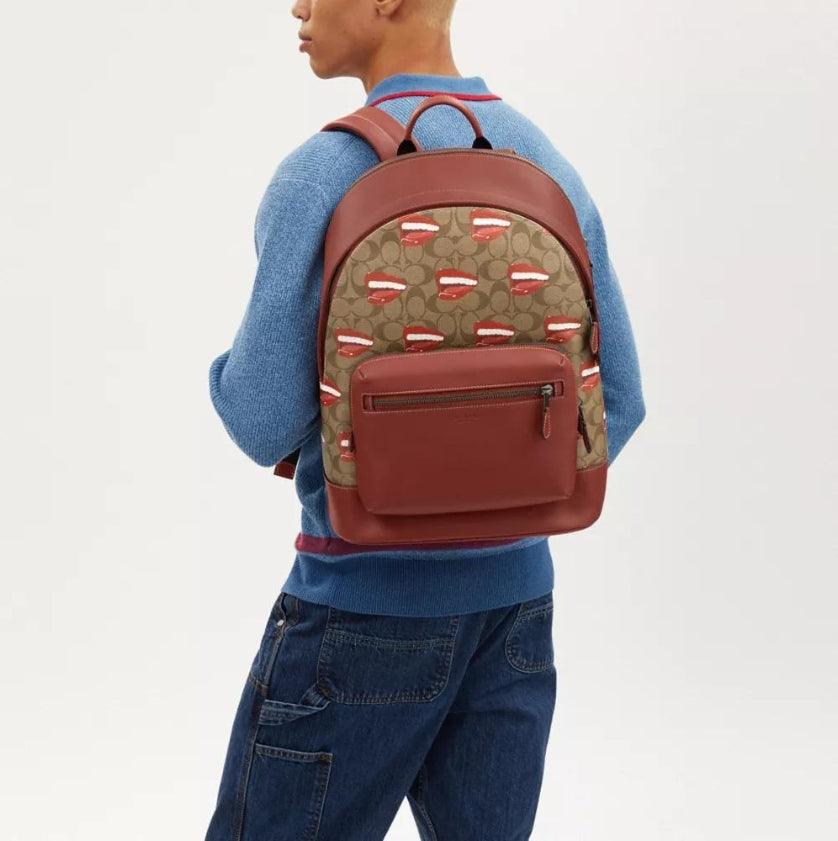 Coach X Tom Wesselmann West Backpack In Signature Canvas