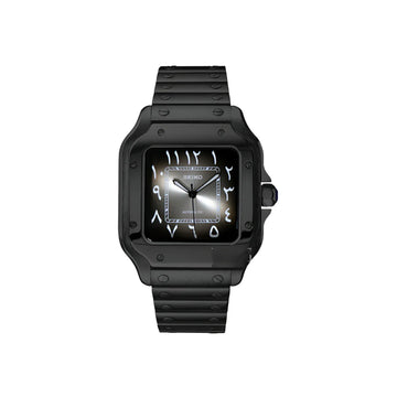 Seiko Mod Santos Black Ghost Arabic