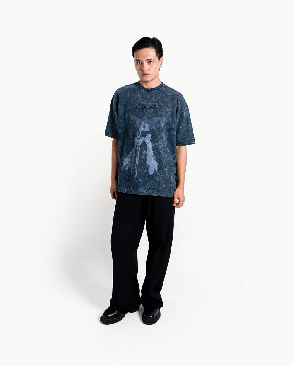 Vesper – Faded Washed Navy Oversized T-shirt