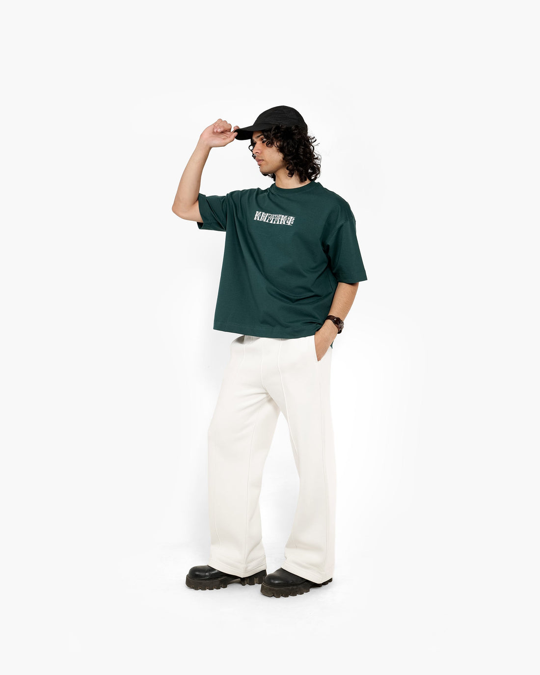 Mythical Stag - Green Oversized T-Shirt
