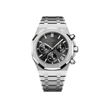 Seiko Mod Royal Oak Chrono Black